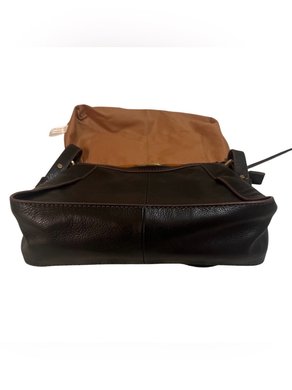 HOBO International Black Leather crossbody Bag Brown Trim Adjustable Strap - Picture 4 of 6